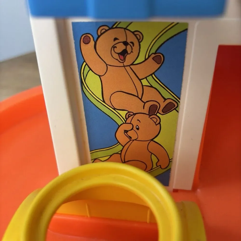 Vtg Fisher Price 1984 Playground 3 Bear Shape Sorter Educational Toy USA Made